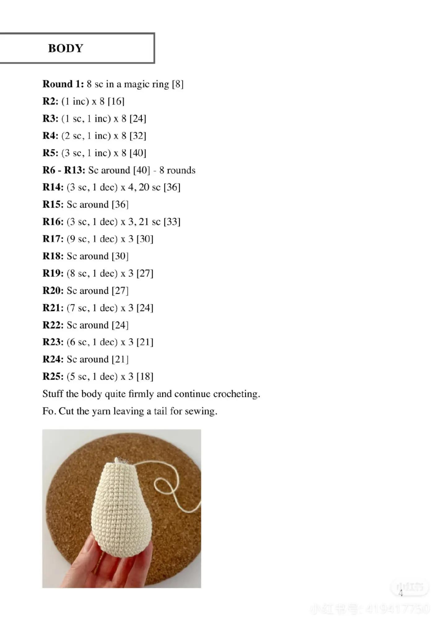 bbunny crochet pattern