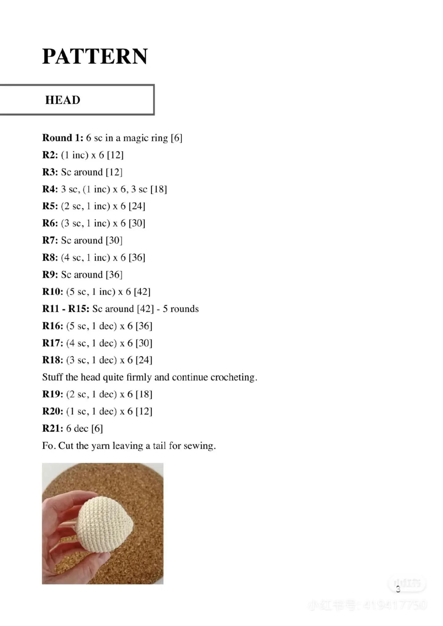 bbunny crochet pattern
