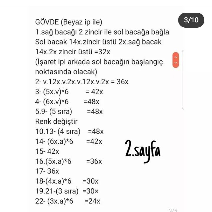 Bebekler için Amigurumi Tığ İşi Şeması