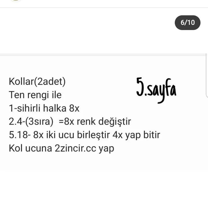 Bebekler için Amigurumi Tığ İşi Şeması