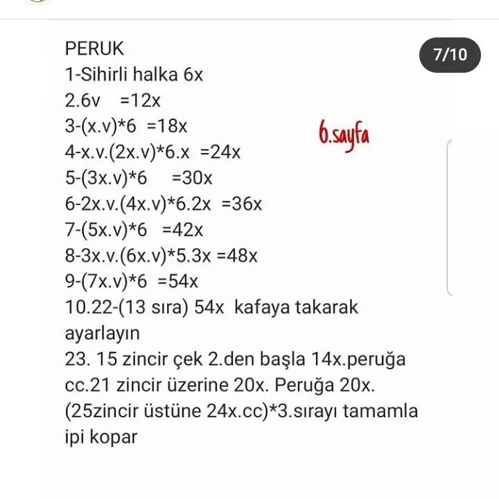 Bebekler için Amigurumi Tığ İşi Şeması