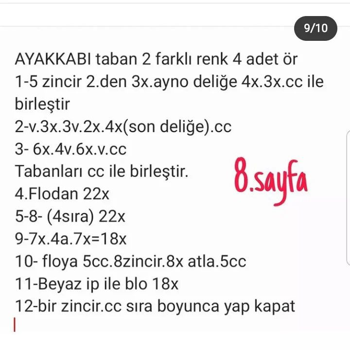 Bebekler için Amigurumi Tığ İşi Şeması