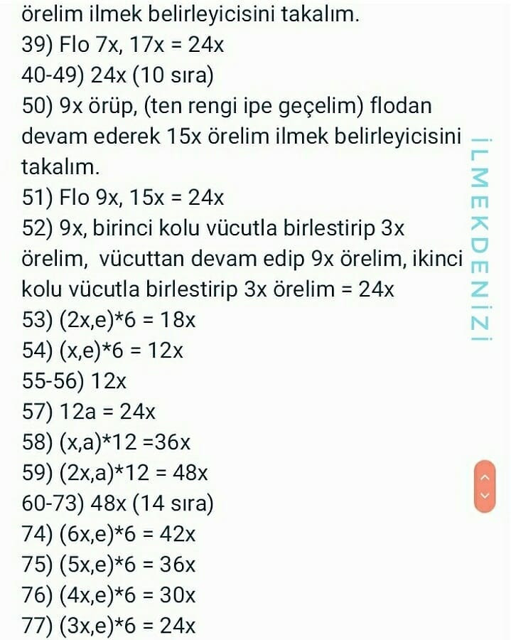 Berfu Bebek Amigurumi Şeması: 1. Bölüm