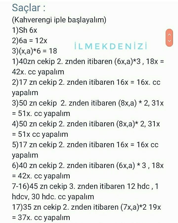 Berfu Bebek Amigurumi Şeması: 1. Bölüm
