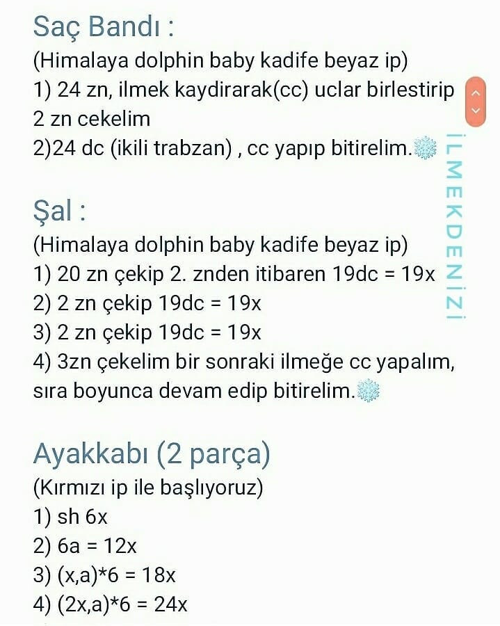 Berfu Bebek Amigurumi Şeması: 1. Bölüm
