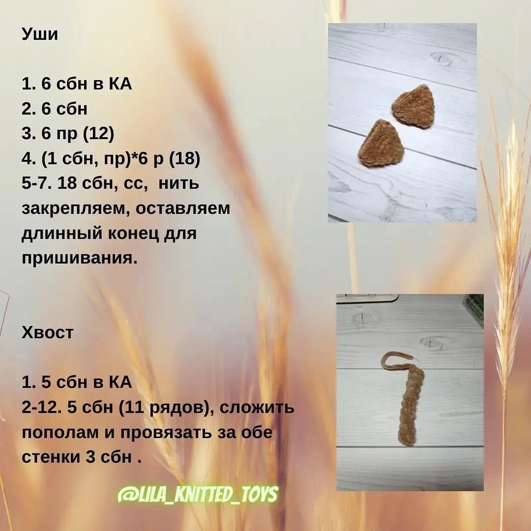 Бесплатное описание схемы вязания кота в очках.
