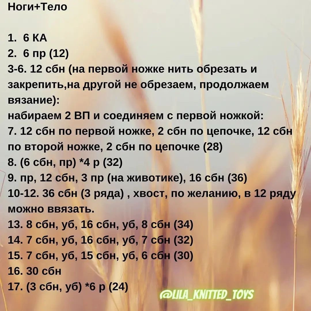 Бесплатное описание схемы вязания кота в очках.