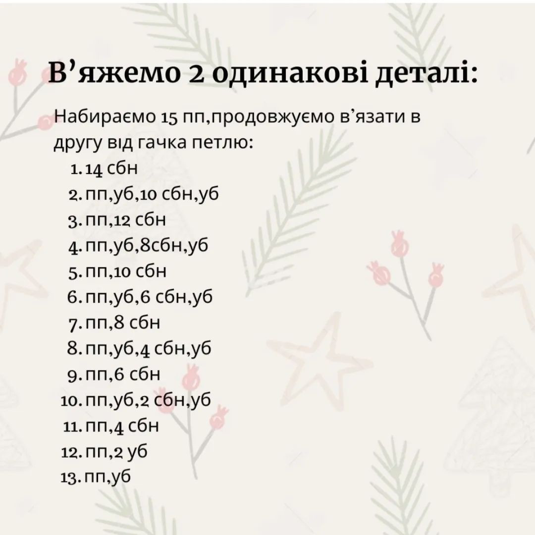 Бесплатное описание вязания елочного брелока