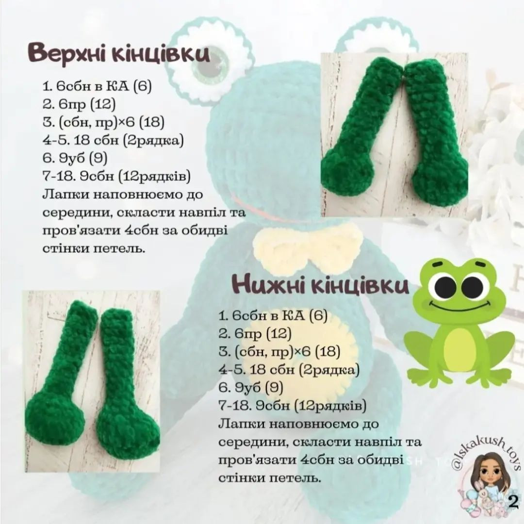 Бесплатный мастер-класс: вязание крючком лягушонка
