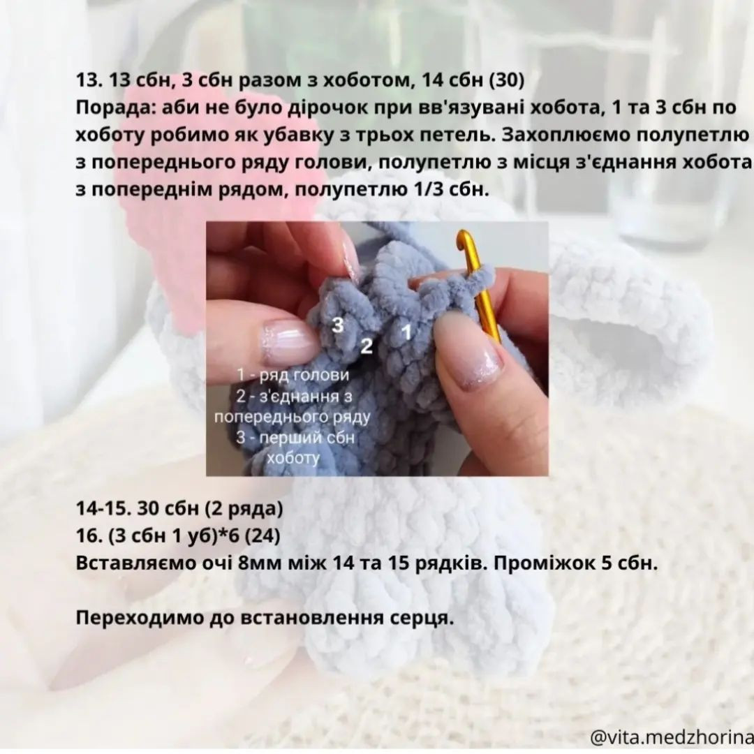 Бесплатный МК слоника с сердечком