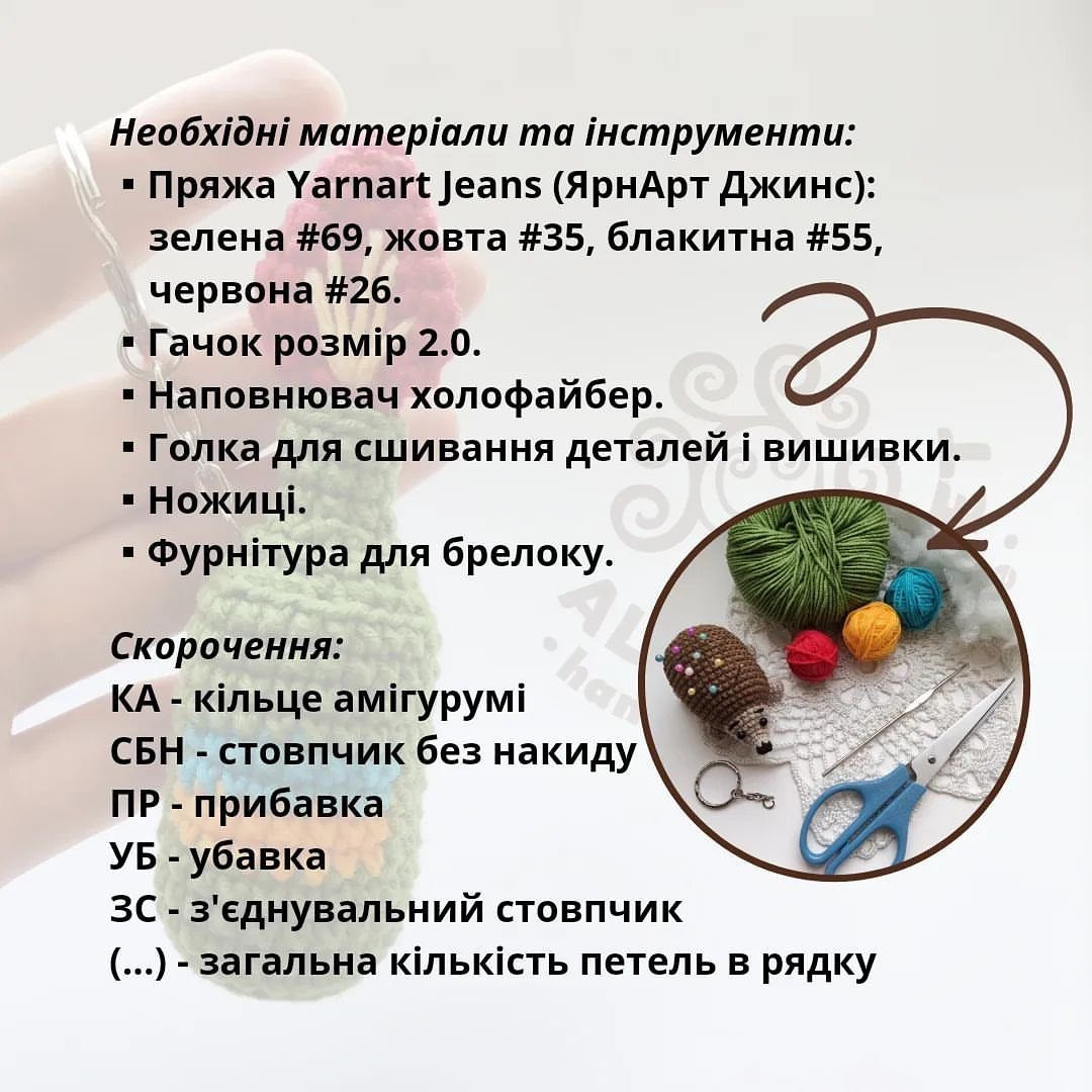 Безкоштовний майстер-клас: в'язаний гачком брелок "Бандера смузі"