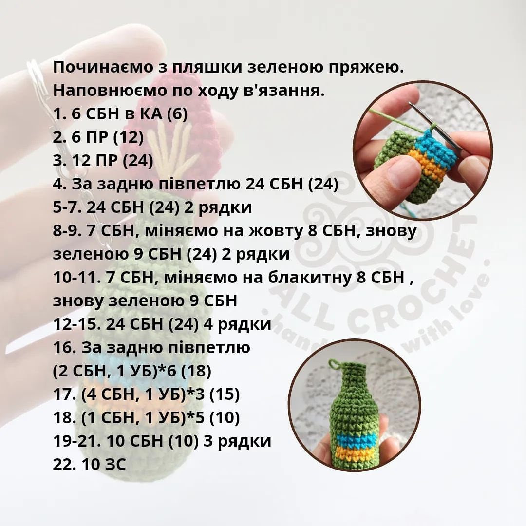 Безкоштовний майстер-клас: в'язаний гачком брелок "Бандера смузі"
