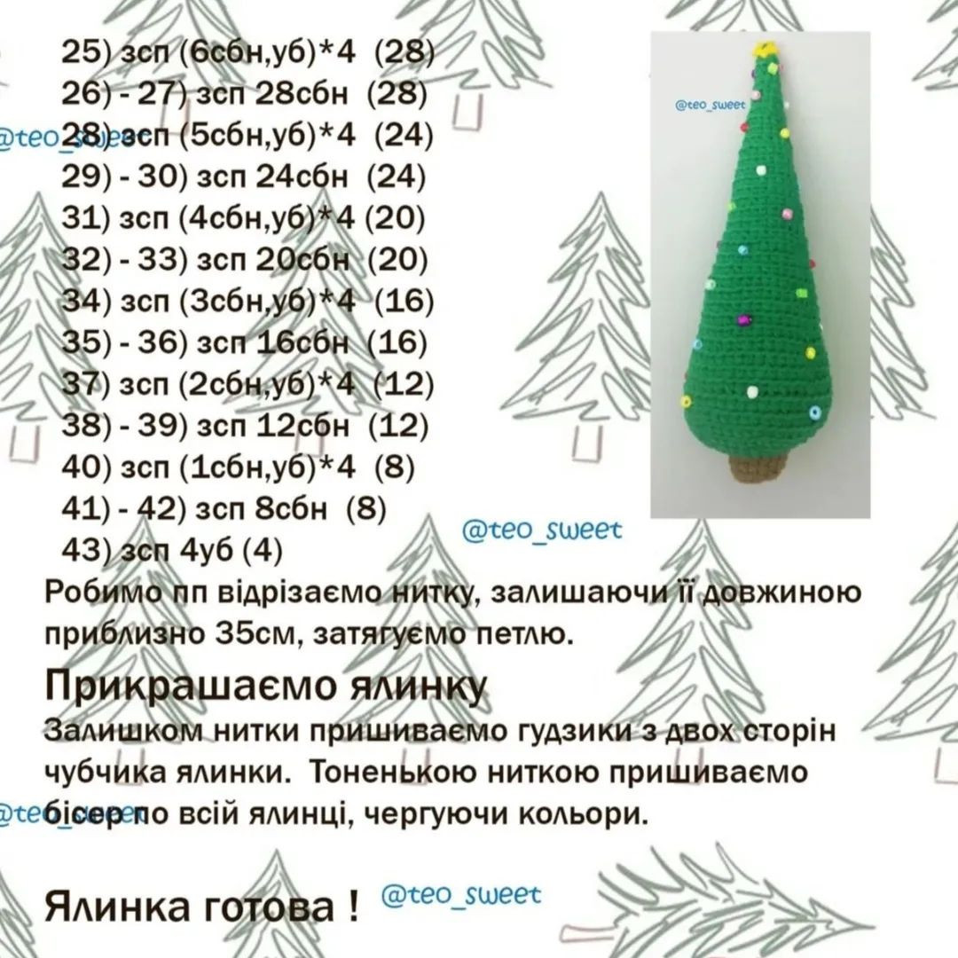 Безкоштовний МК ялинки гачком Безкоштовним