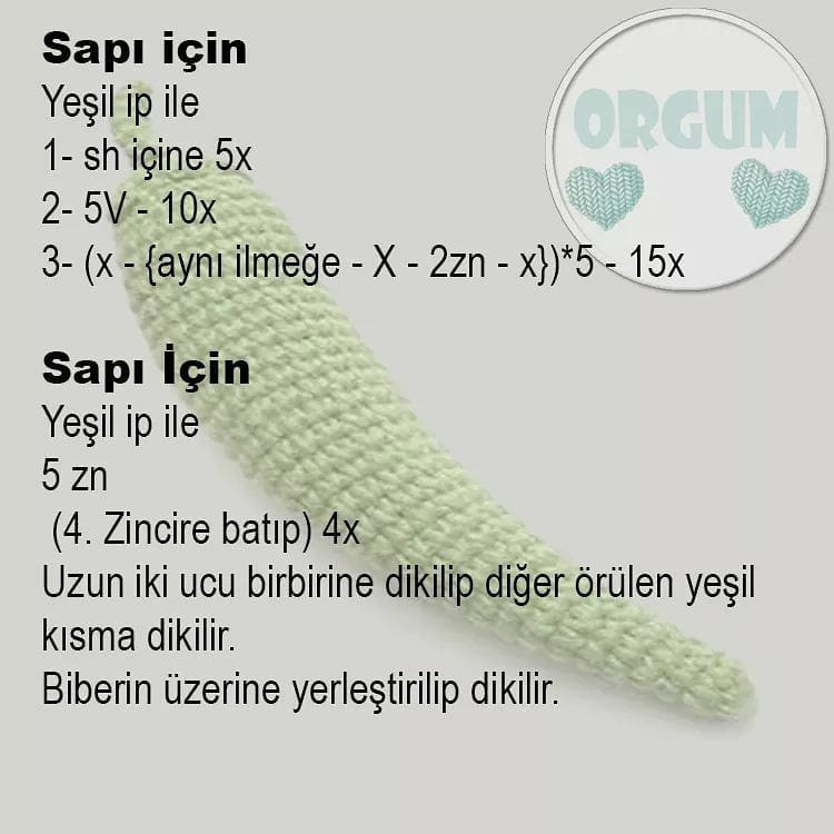 Biber Amigurumi Tarifi: Sebze Örgü Şeması