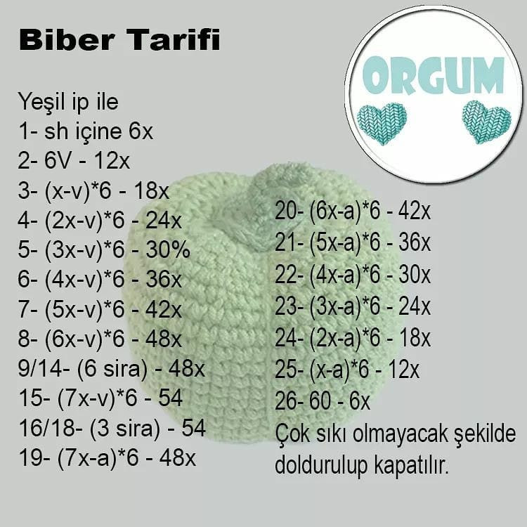 Biber Amigurumi Tığ İşi Tarifi