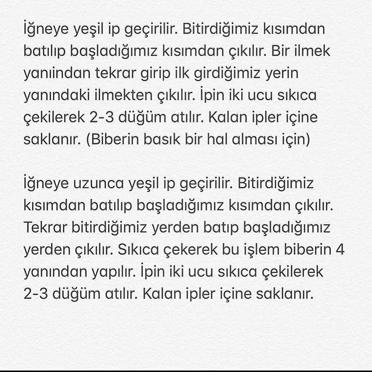 BIBER Örgü Şeması