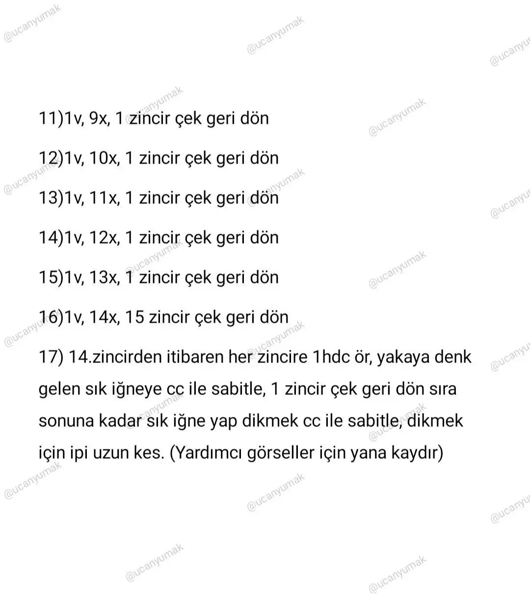 BIDIK ZÜRAFA ÇINÇIRAK YAKA TARİFİ