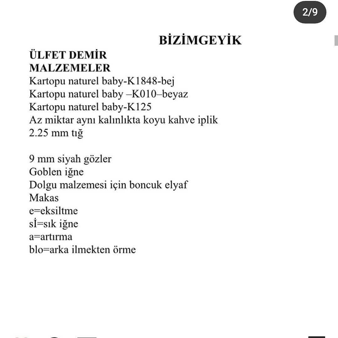 Bizim Geyik Amigurumi Tarifi