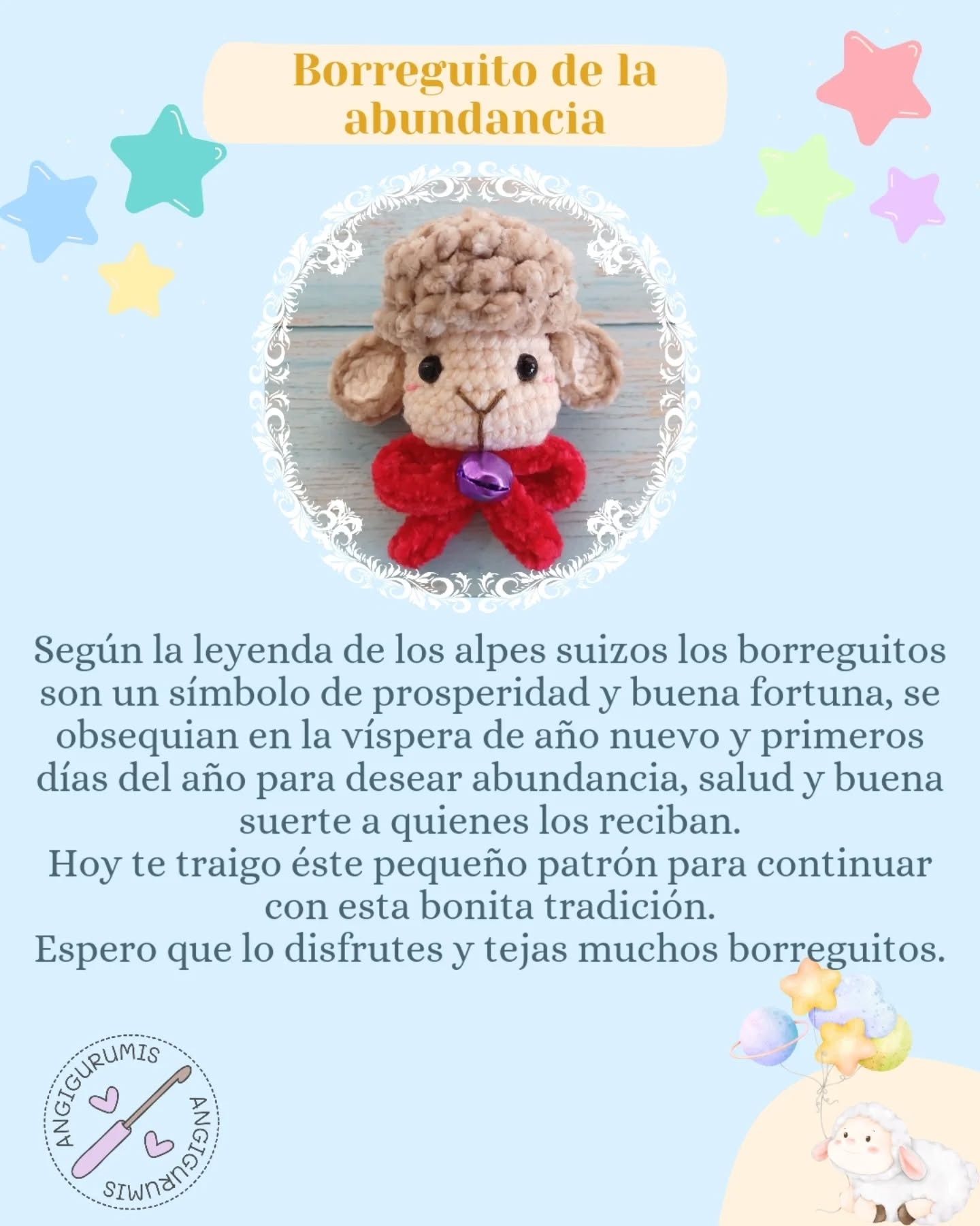Borreguito amigurumi: patrón gratis para tejer
