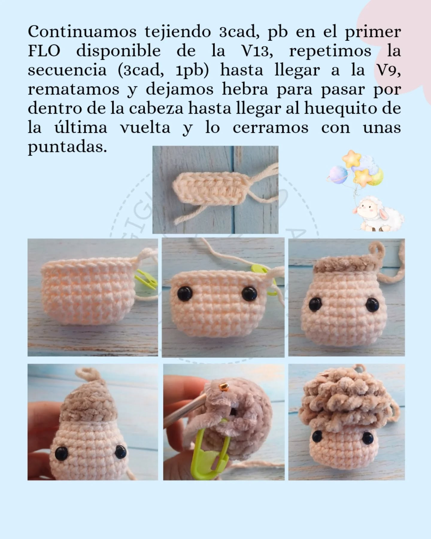 Borreguito amigurumi: patrón gratis para tejer