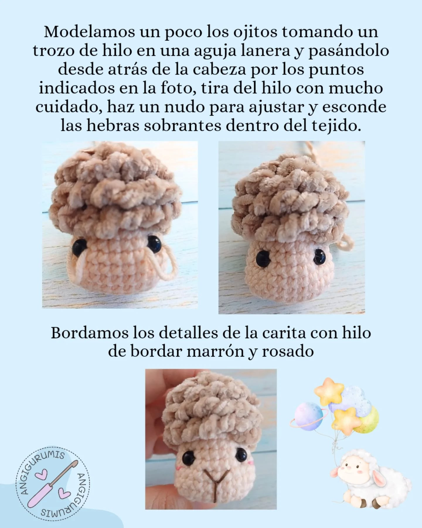 Borreguito amigurumi: patrón gratis para tejer