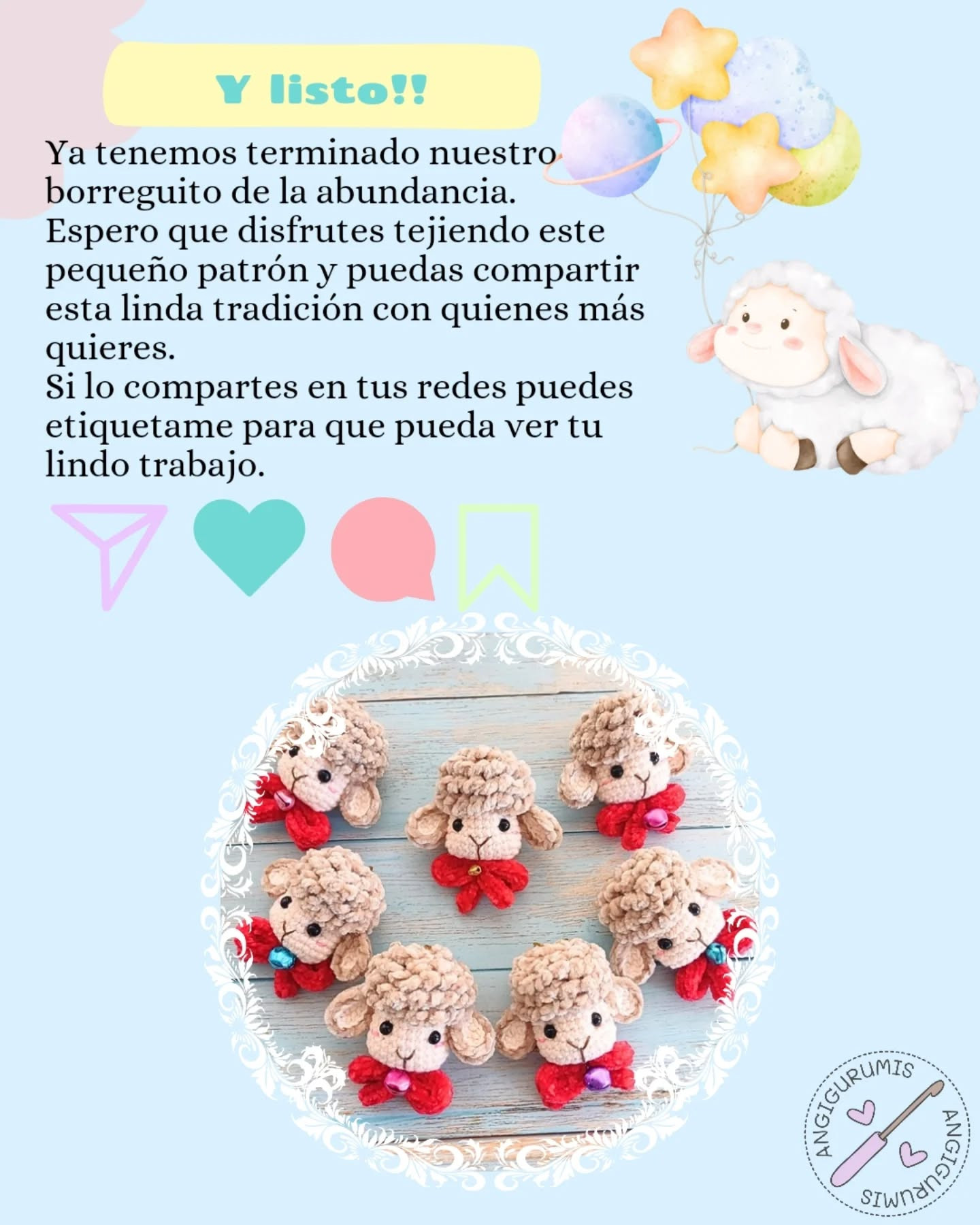 Borreguito amigurumi: patrón gratis para tejer