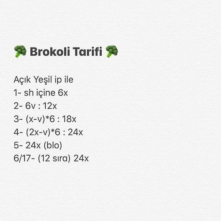 BROKOLİ Amigurumi Örgü Tarifi
