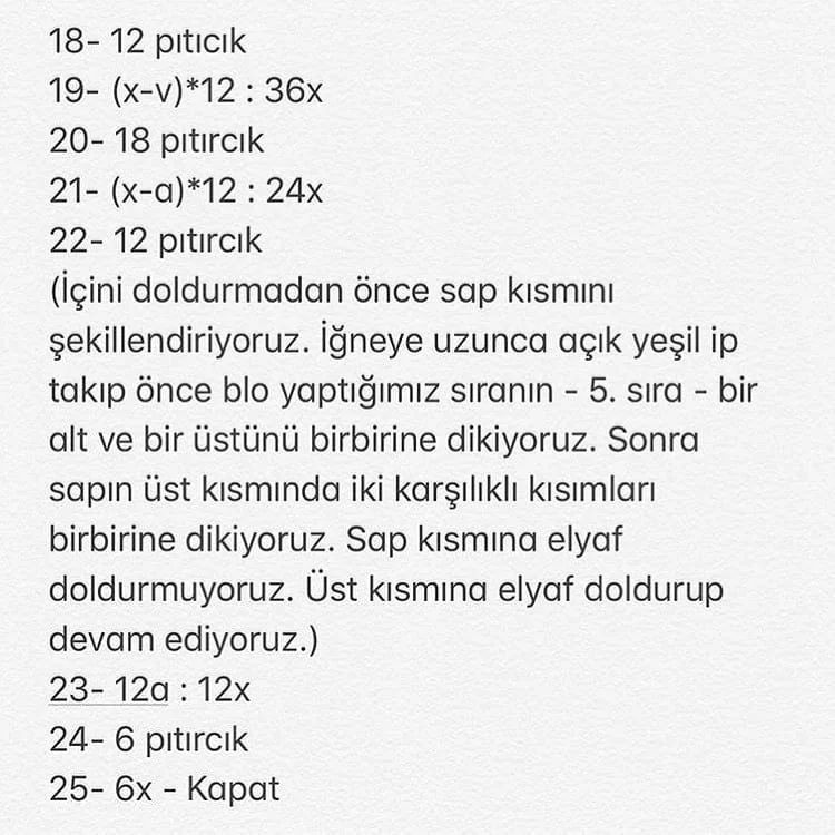 BROKOLİ Amigurumi Örgü Tarifi