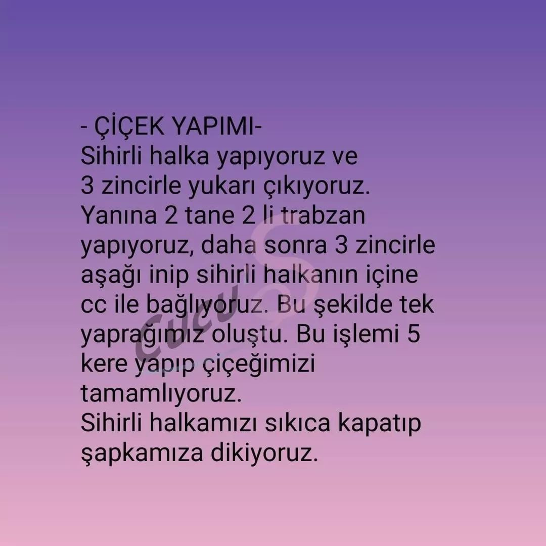 BU GÜZEL ŞAPKA MODELİMİZİ UNUTMAYIN!