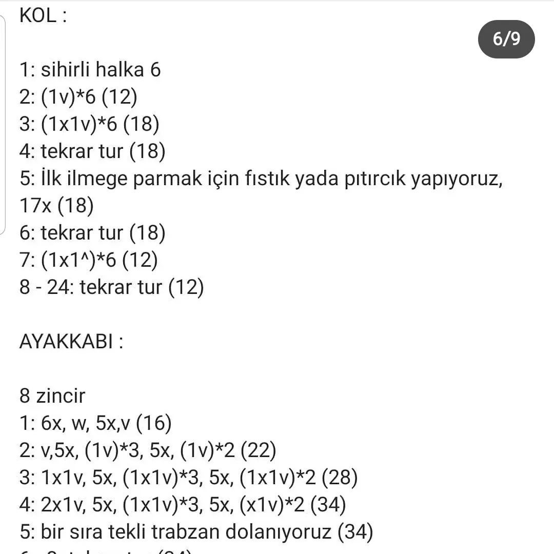 Caillou Amigurumi Tığ İşi Şeması