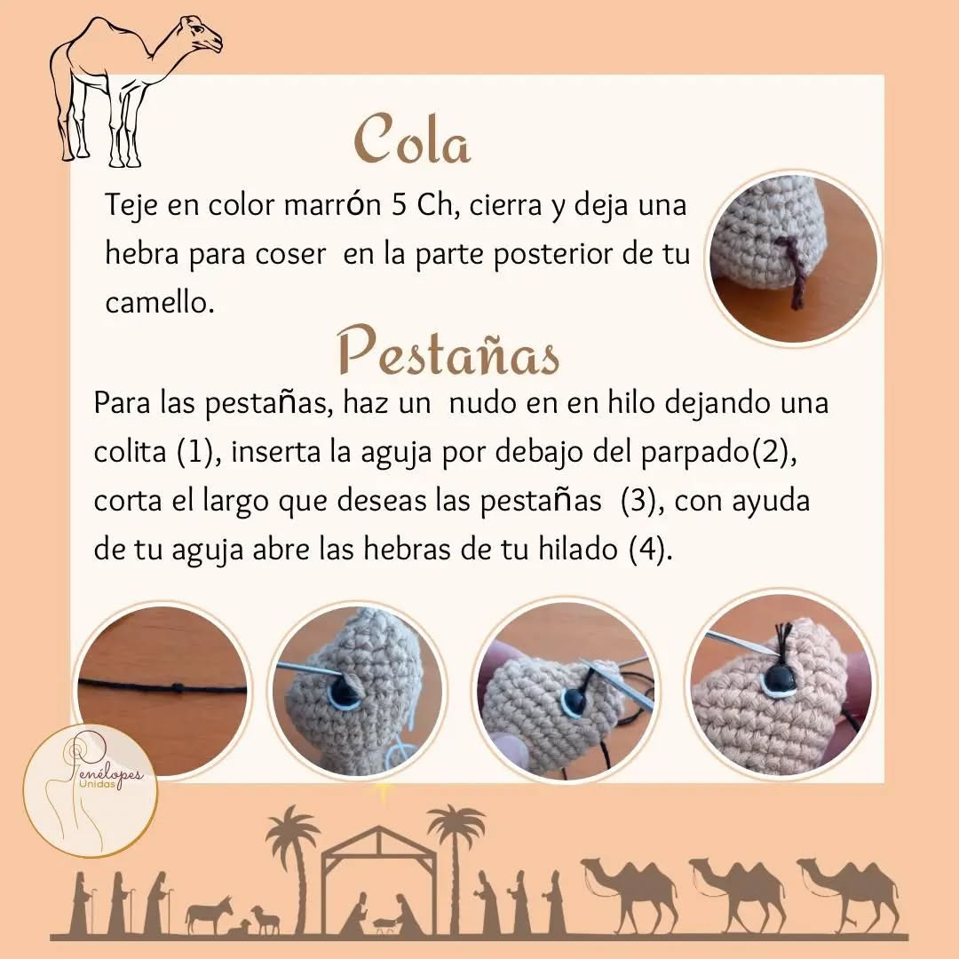Camello amigurumi: gráfico paso a paso