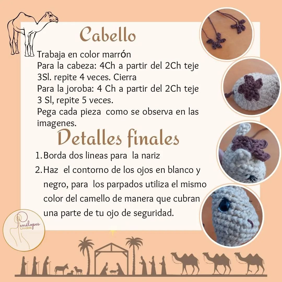 Camello amigurumi: gráfico paso a paso