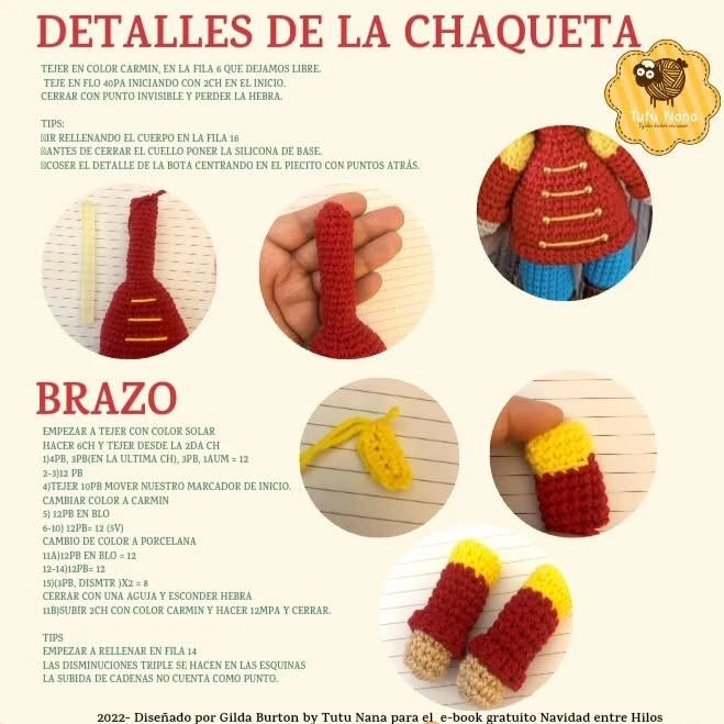 Cascanueces navideño: patrón de crochet gratis
