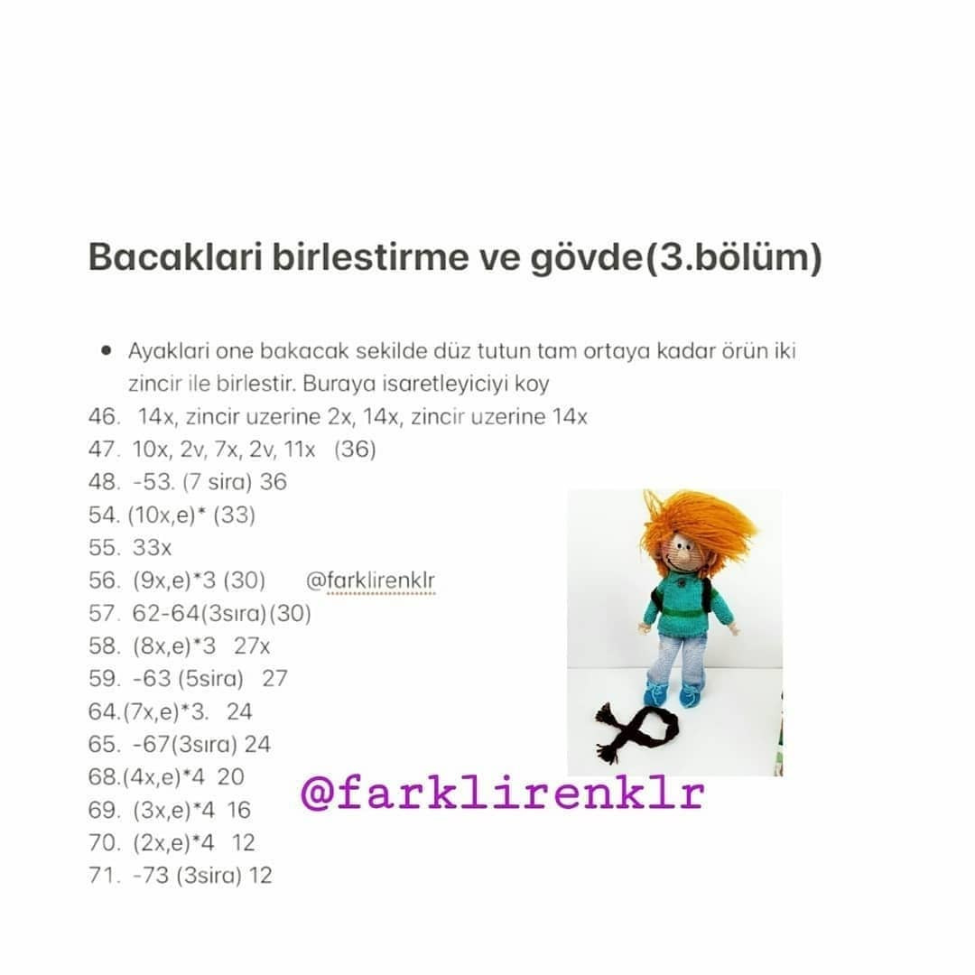 Cedric Amigurumi Şeması Ücretsiz