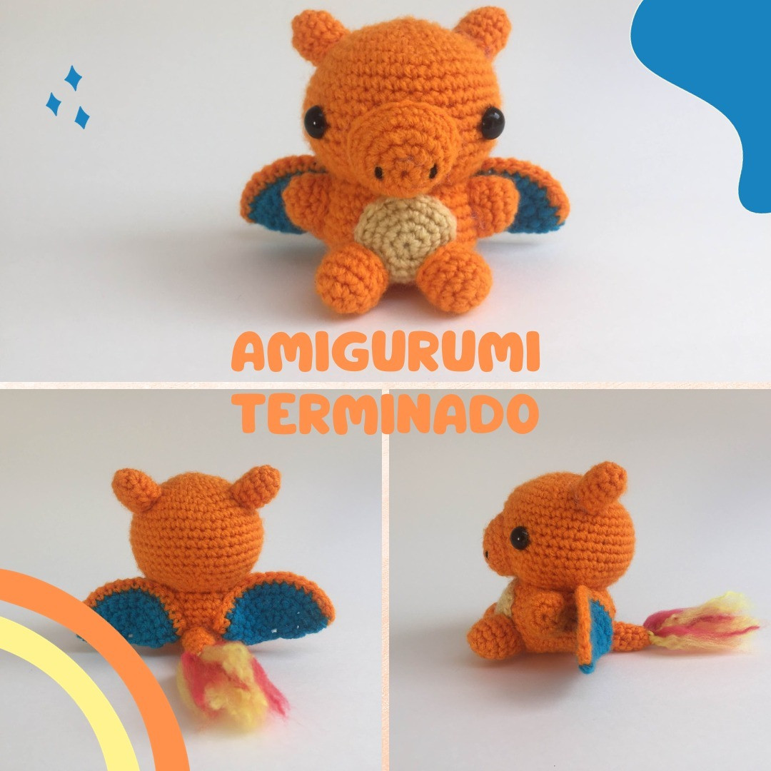 Charizard Amigurumi: Patrón Gratuito para Crochet