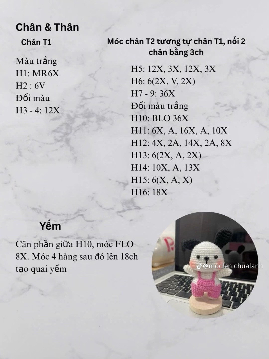 chart bé cún pochaco mặc yếm