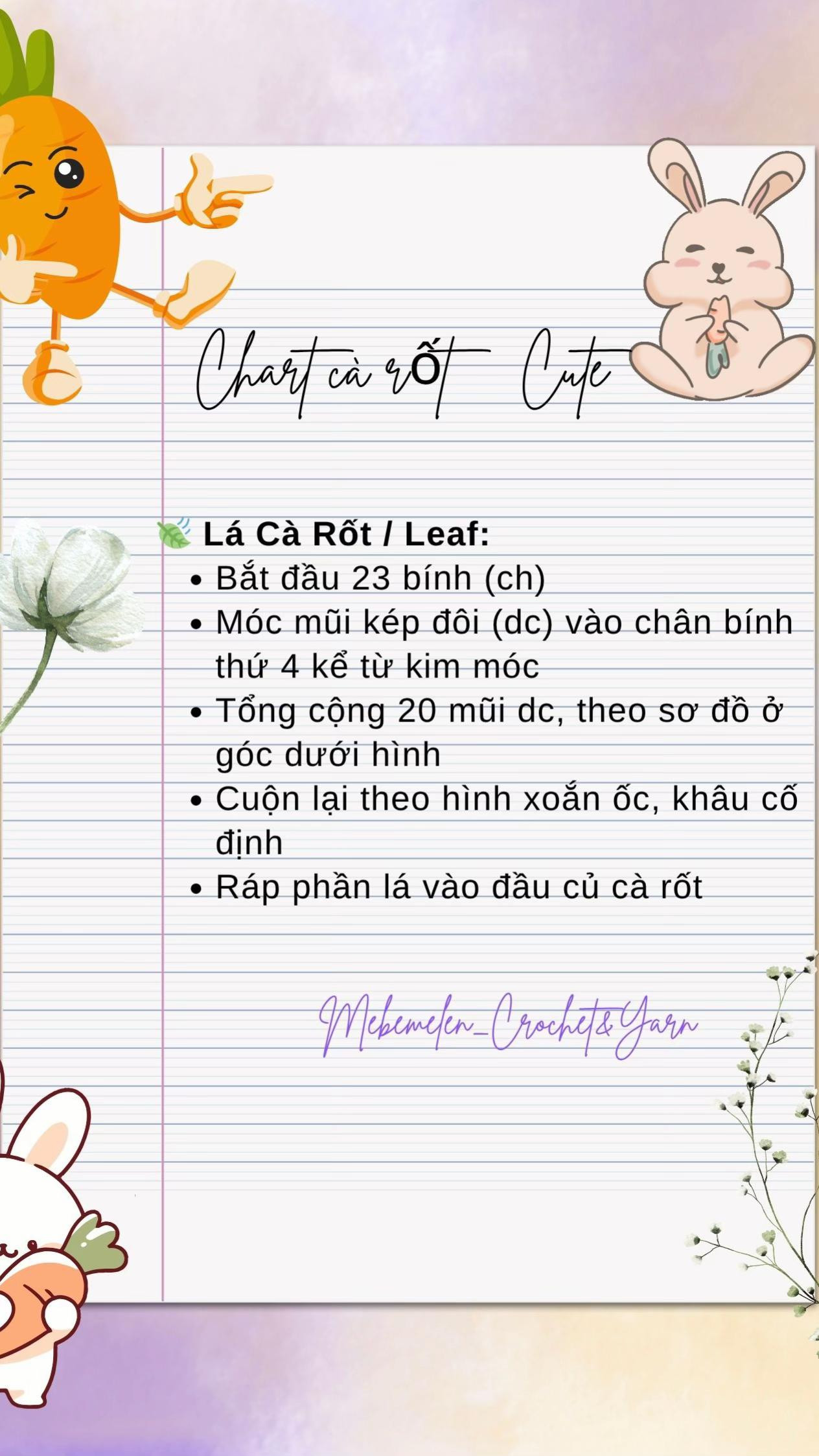 chart cà rốt cute