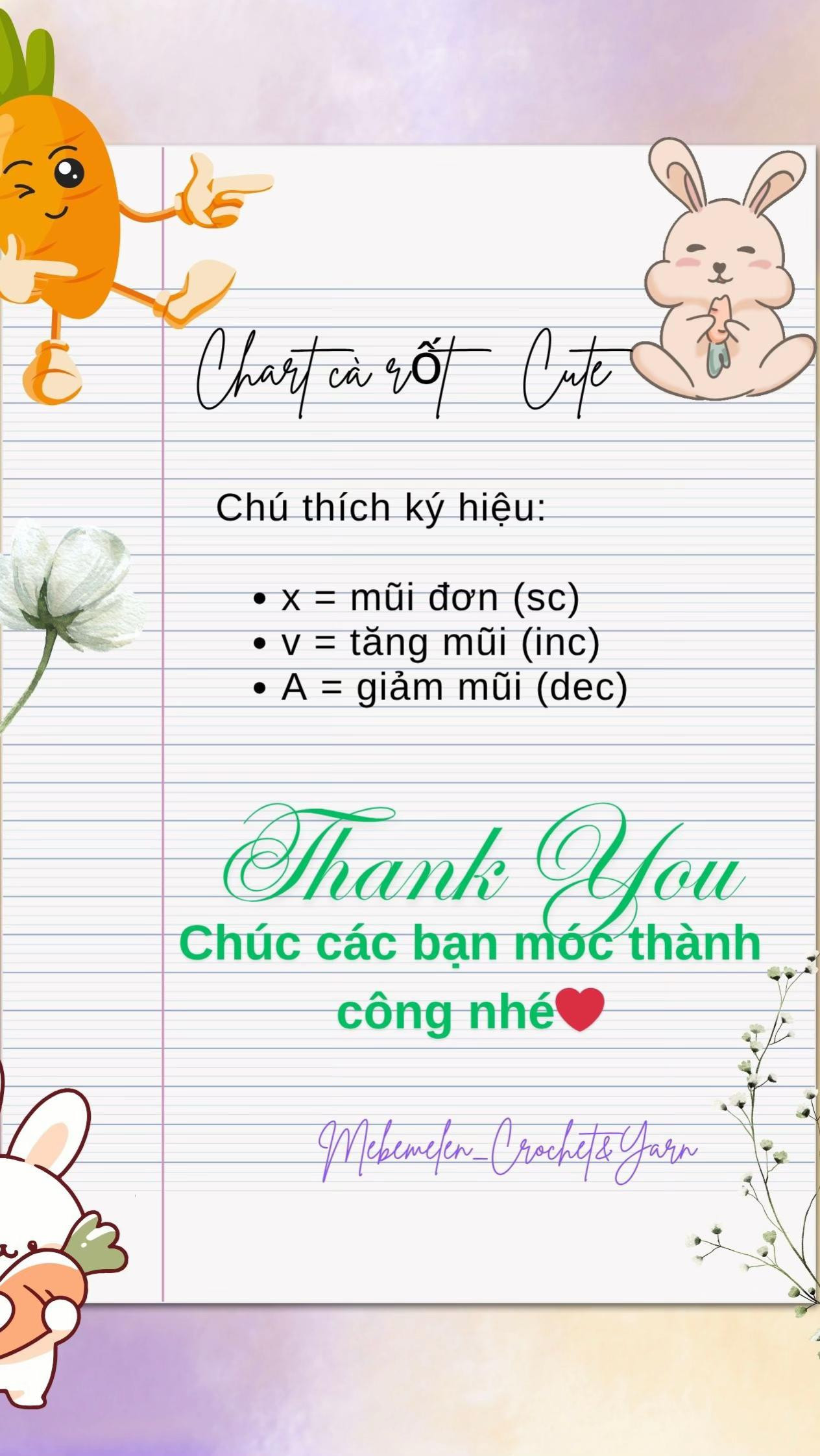 chart cà rốt cute