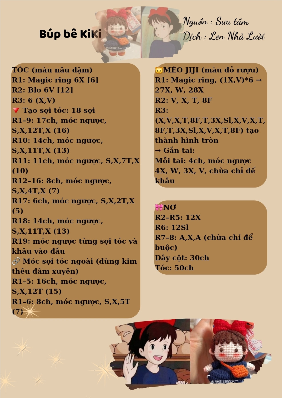 chart móc búp bê kiki