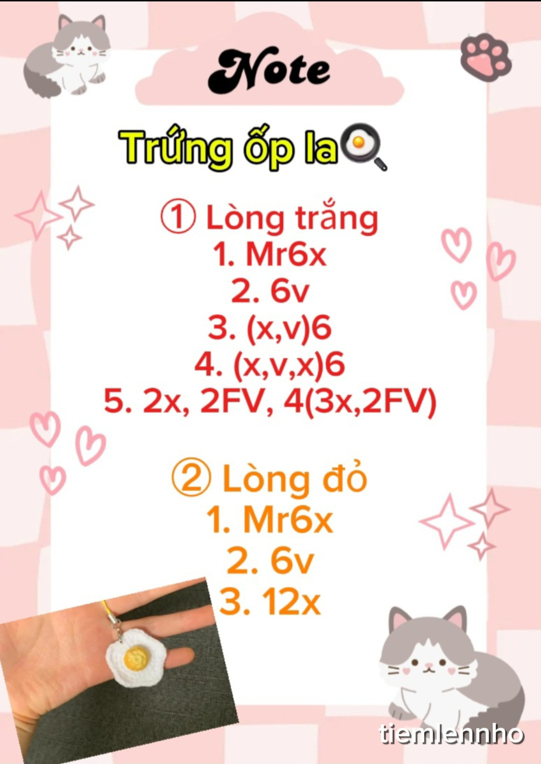 chart móc chó gầy, móc khóa hoa, trừng ốp la, hoa tuilip