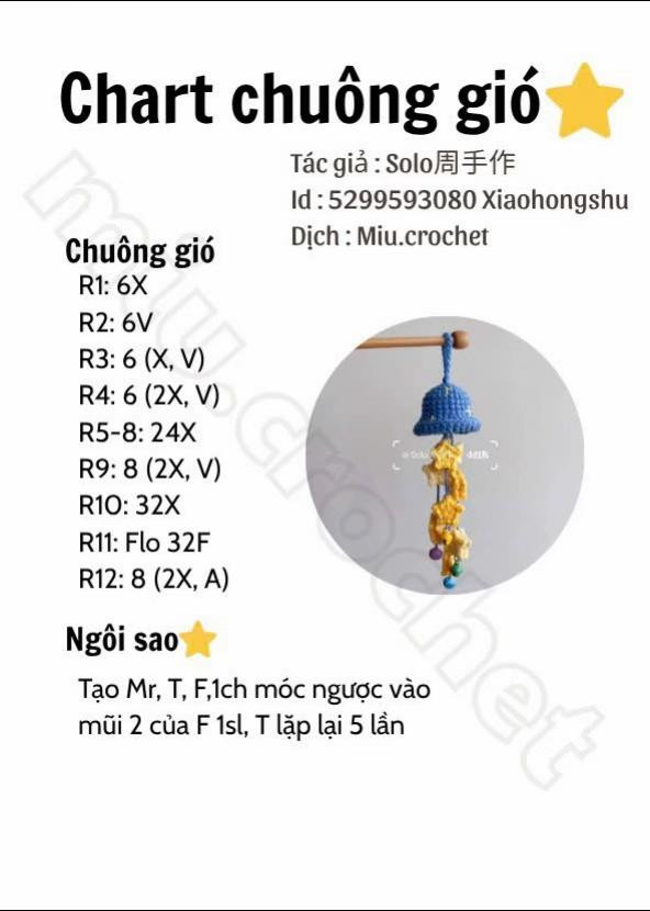 chart móc chuông gió
