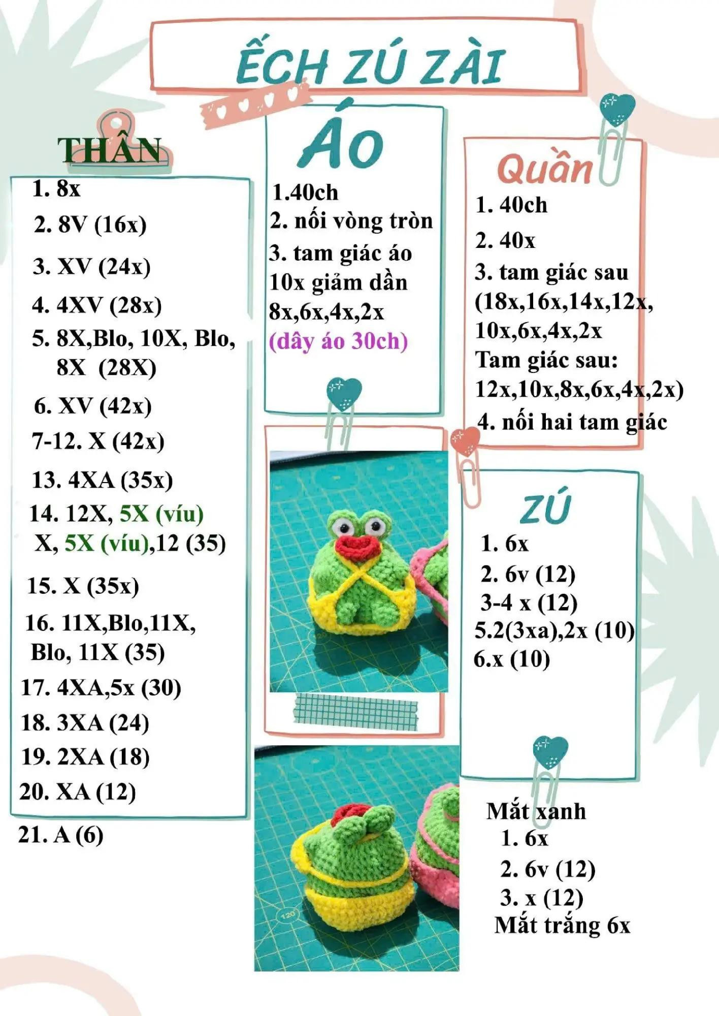 chart móc len ếch zú zài