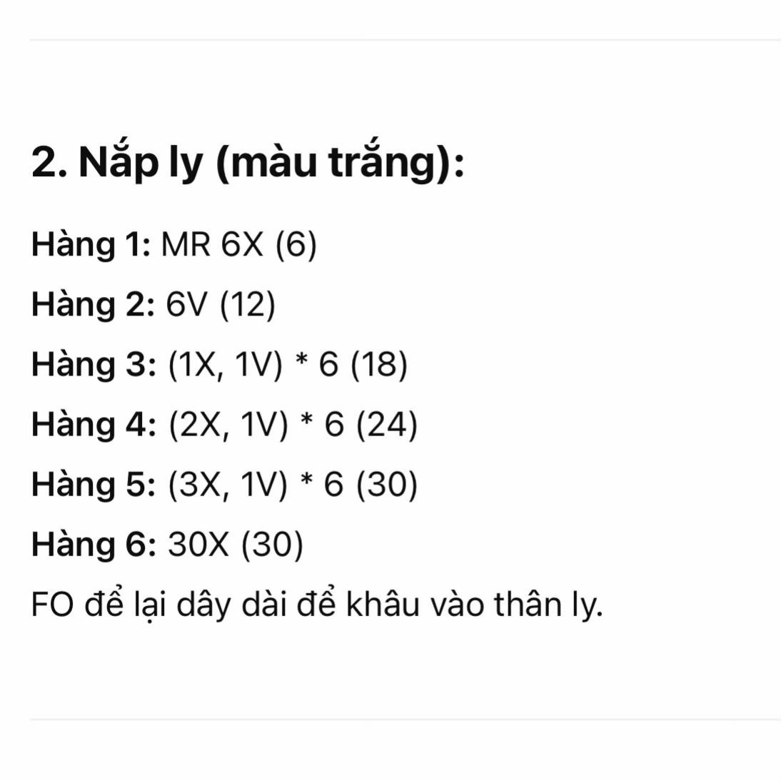 Chart móc len ly trà sữa trân châu dễ thương và sinh động