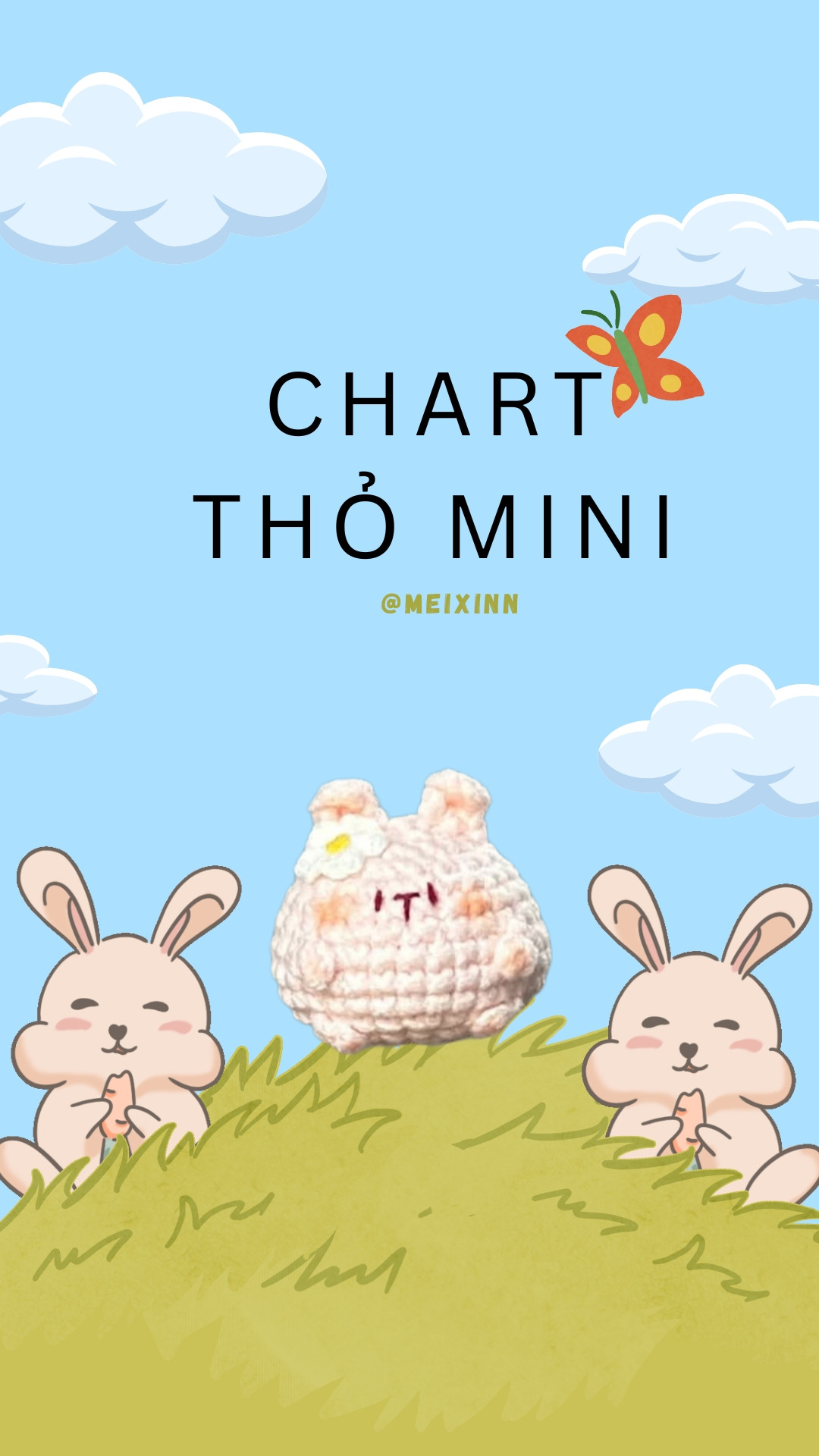 chart móc len thỏ mini