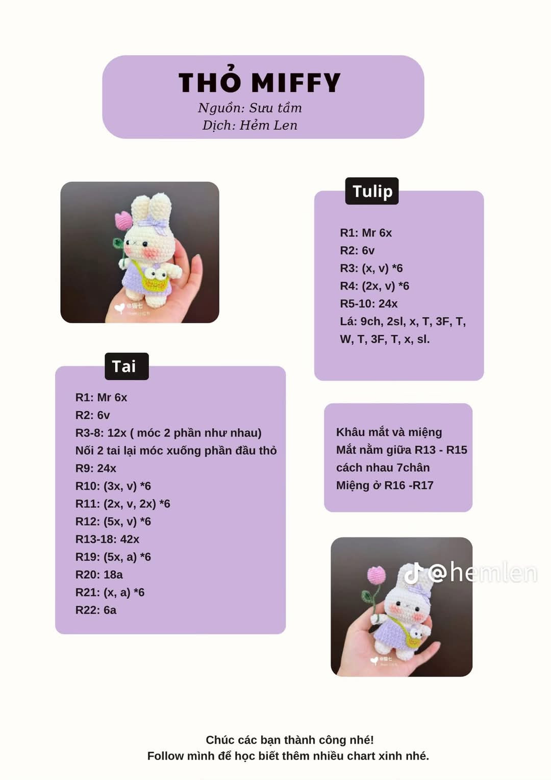 chart móc thỏ miffy