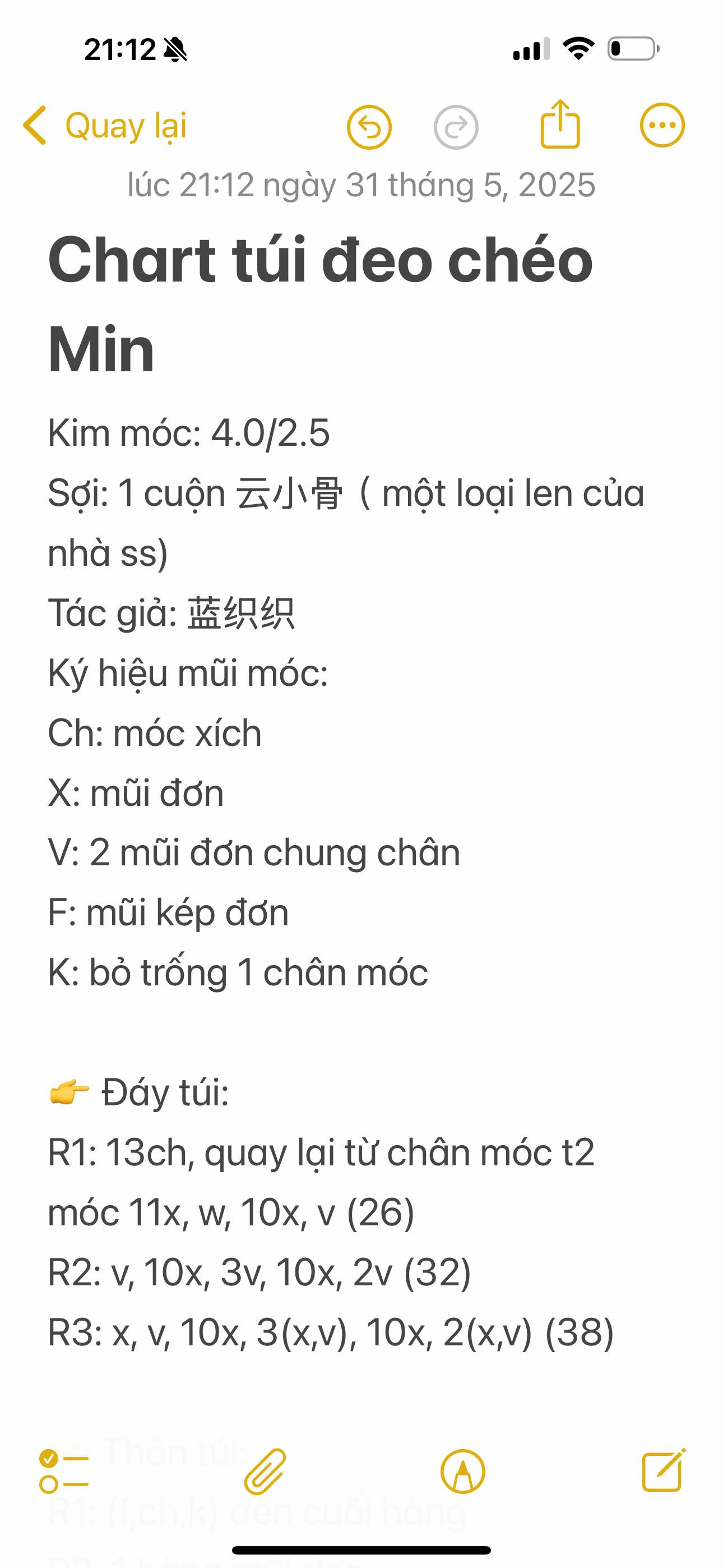 Chart túi đeo chéo Min