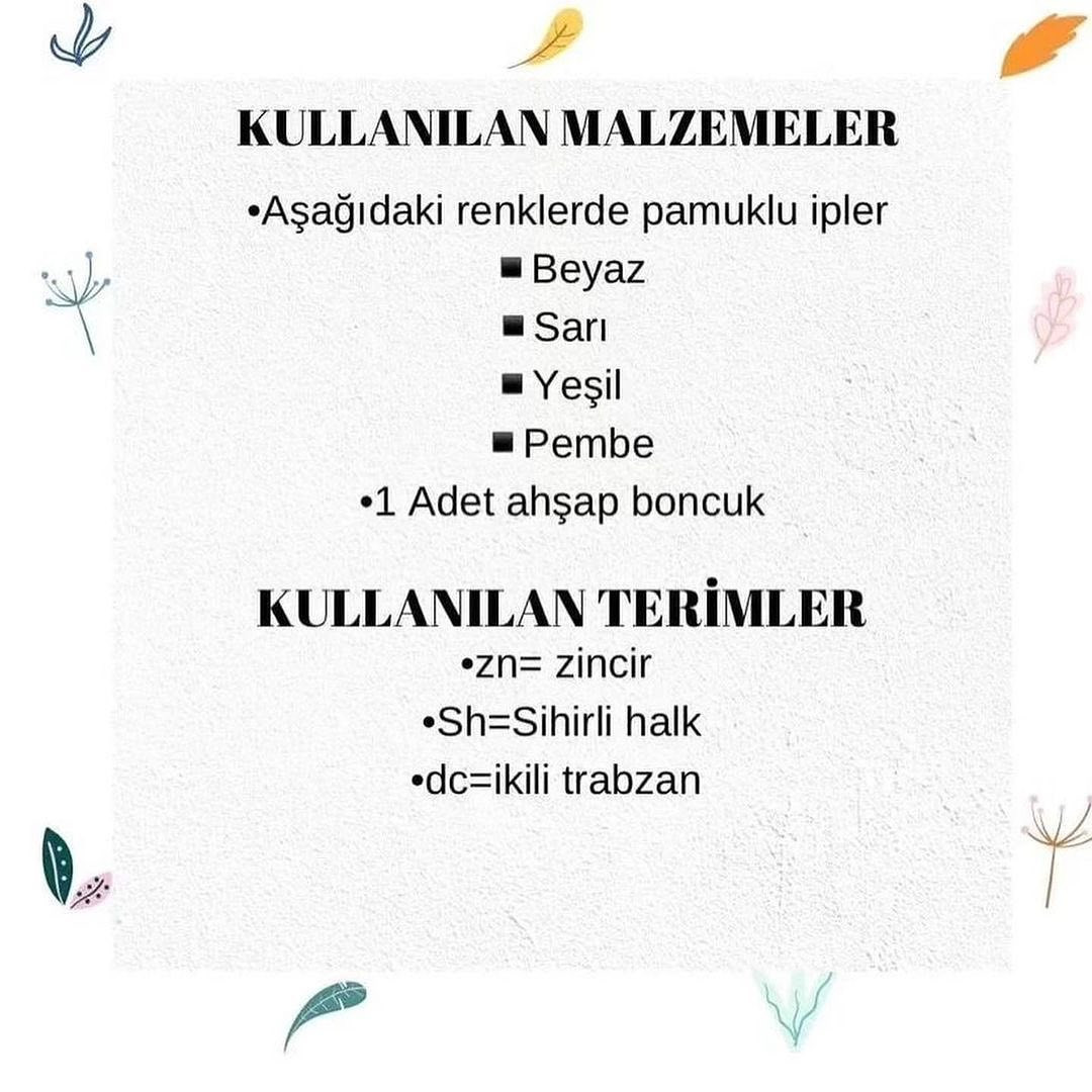 Çiçek Motifi Kese Örgü Şeması