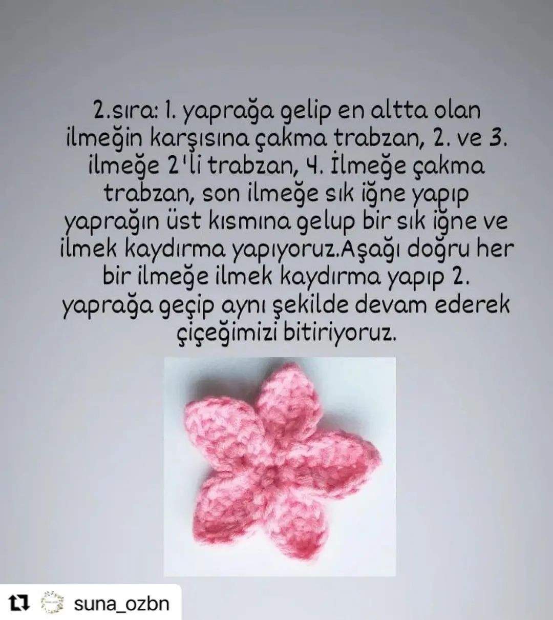 Çiçek Toka Tığ İşi Tarifi