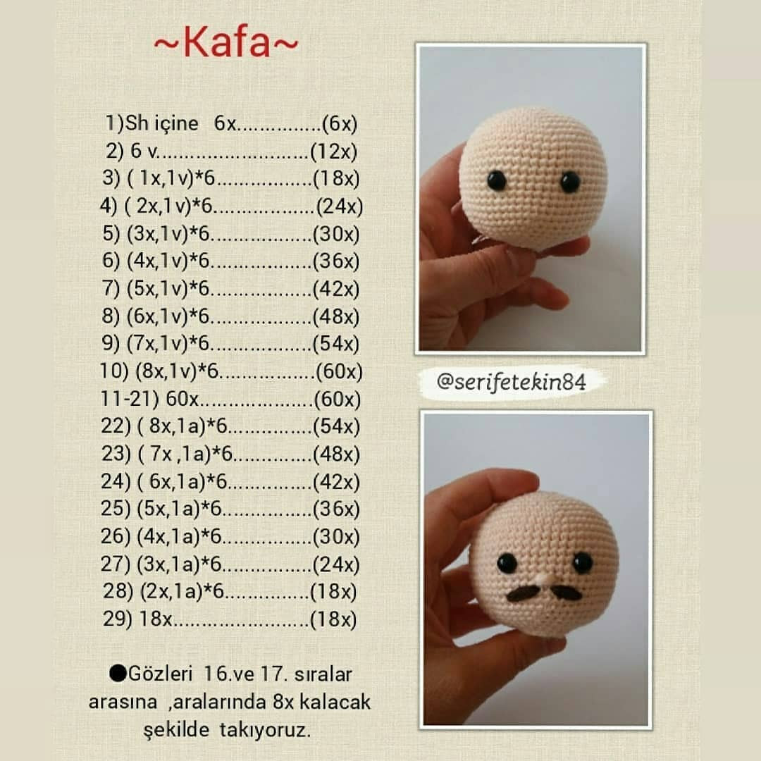 Çiftçi Amca Amigurumi Tığ İşi Şeması
