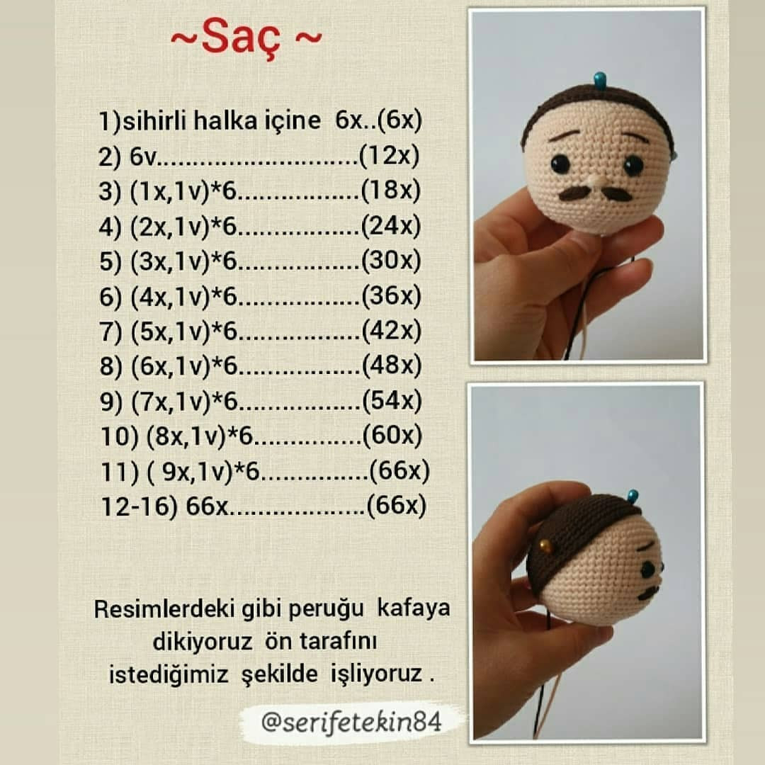 Çiftçi Amca Amigurumi Tığ İşi Şeması